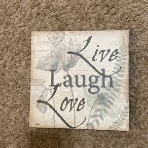 Canvas wall  decor life love laughter sign